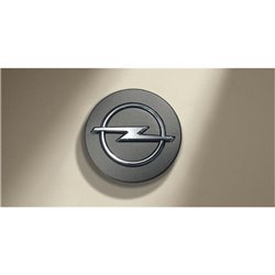 Cache-moyeu rond en alu brossé - Opel