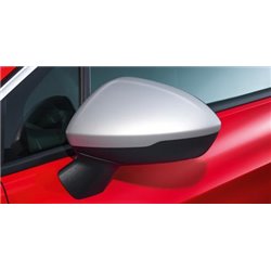 Coques de rétroviseurs extérieurs, design aluminium brossé