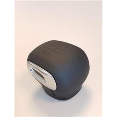 POMMEAU DE LEVIER DE VITESSES BVM6 - CUIR NOIR AVEC INSERT CHROME